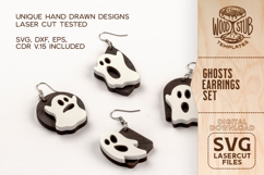 Halloween Earrings SVG, Earrings SVG, Halloween SVG Product Image 2