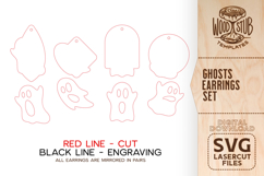 Halloween Earrings SVG, Earrings SVG, Halloween SVG Product Image 3