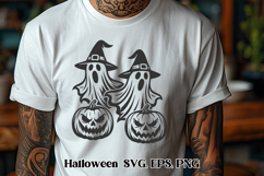 Scary Halloween ghost SVG design | Halloween SVG Product Image 5