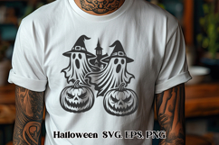 Scary Halloween ghost SVG design | Halloween SVG Product Image 1