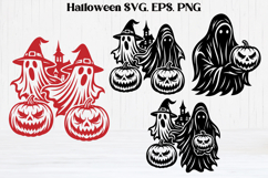 Scary Halloween ghost SVG design | Halloween SVG Product Image 1