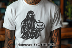 Scary Halloween ghost SVG design | Halloween SVG Product Image 1