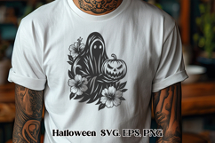 Scary Halloween ghost SVG design | Halloween SVG Product Image 1