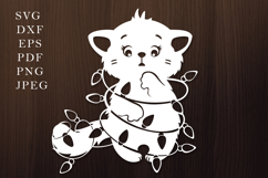 Christmas Kitten Cutting Template Product Image 3