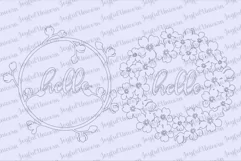 Cherry Blossom Wreath SVG | Sakura Door Hanger SVG Product Image 3