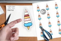 Tall Ice Cream Sticker Product Image 1