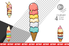 Tall Ice Cream Clipart Product Image 1