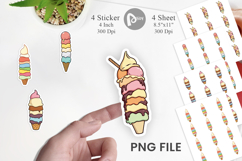 Tall Ice Cream Sticker Product Image 1