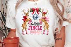 Giddy Up Jingle Horse Christmas PNG Design Product Image 2
