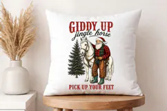 Giddy Up Jingle Horse Winter Apparel PNG, Xmas Shirt Design Product Image 2