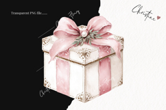 Coquette Christmas Gift Clipart | Pink Christmas PNG Product Image 2
