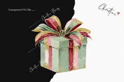 Brush Stroke Christmas Gift Clipart | Preppy Christmas PNG Product Image 2