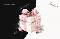 Coquette Christmas Gift Clipart | Pink Christmas PNG Product Image 2