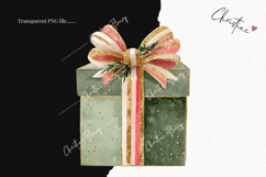 Brush Stroke Christmas Gift Clipart | Preppy Christmas PNG Product Image 2