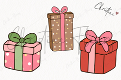 Doodle Christmas Gift Clipart | Christmas PNG Product Image 3