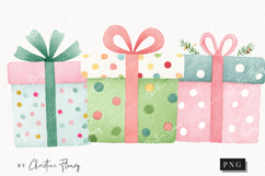 Cute Christmas Gifts Clipart | Christmas PNG Product Image 1
