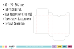 rectangular gift box svg cutting file