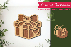 Gift Box Lasercut Decoration SVG 1 Product Image 1