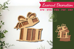 Gift Box Lasercut Decoration SVG Product Image 1