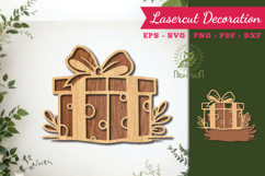 Gift Box Lasercut Decoration SVG Product Image 1