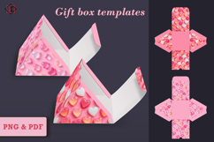 Gift box templates with Hearts | Paper Crafts Product Image 1
