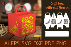Gift box with cut-out flowers Product Image 1