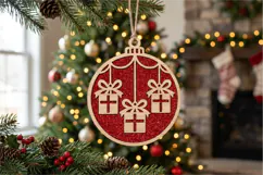 Gift Christmas Bauble SVG Laser Cut File For Crafters Product Image 2
