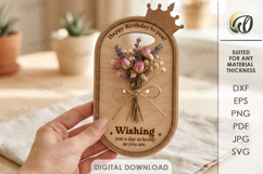3D Gift Flower Holders Bundle Laser Cut. Present Holder SVG Product Image 8