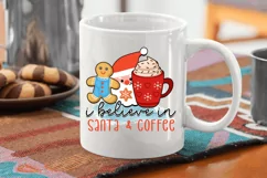 I believe in santa & coffee Sublimation PNG Product Image 2