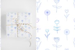 Nordic Flowers Digital Paper.Floral Digital Paper. Product Image 1