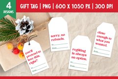 Funny Quotes Christmas Gift Tags Printable PNG Product Image 1