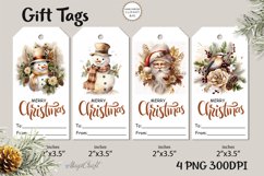 Christmas Gift Tags| Merry Christmas Printable Tags| Snowman Product Image 1