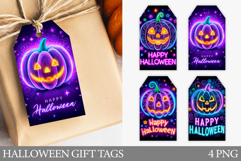 Halloween Gift Tag Printable. Halloween Pumpkin Gift Tag Product Image 1