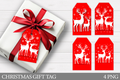Reindeer Gift Tag Printable. Christmas Gift Tag Design Product Image 1