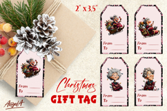 Printable Christmas gift tags, funny elderly old lady PNG Product Image 1