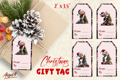 Printable Christmas gift tags, elderly old lady decorating Product Image 1