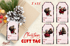 Christmas gift tags, funny elderly lady Sweet chocolate pie Product Image 1