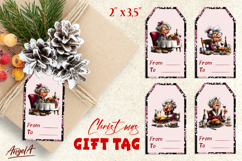 Christmas gift tags, funny elderly old lady labels printable Product Image 1