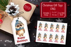 Christmas gift tag printable template Christmas tag PNG Product Image 1