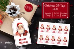 Christmas gift tag printable template Christmas tag Santa Product Image 1