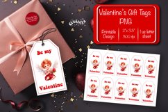 Valentine gift tag printable template Be my Valentine Angel Product Image 1