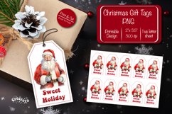 Christmas gift tag printable template Christmas tag Santa Product Image 1