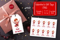 Valentine gift tag printable template Valentine Angel Product Image 1