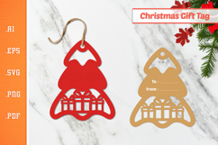 Christmas Tree Gift Tag - Paper Cut SVG 3 Product Image 1