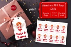 Valentine gift tag printable template Valentine Angel Hugs Product Image 1