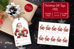 Christmas gift tag printable template Christmas tag Santa Product Image 1