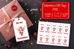 Valentine gift tag printable template Be my Valentine Angel Product Image 1