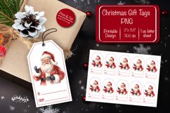 Christmas gift tag printable template Christmas tag Santa Product Image 1