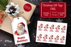 Christmas gift tag printable template Happy Holiday Santa Product Image 1