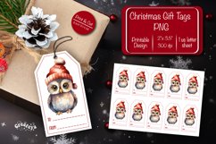Christmas gift tag printable template Christmas Holiday tag Product Image 1